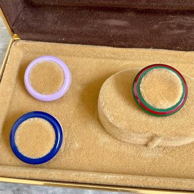 GUCCI CHANGEABLE BEZEL SHERRY LINE 5PCS SET VINTAGE WATCH PARTS WITH BOX