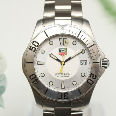 TAG HEUER AQUARACER WAB1111 QUARTZ SILVER DIAL 300M DIVER SS MEN'S WATCH 39MM