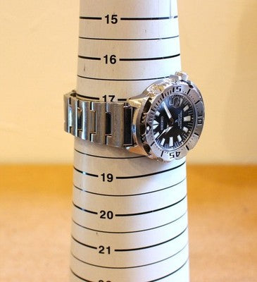 SEIKO PROSPEX SBDC025 AUTOMATIC MEN'S BLACK DIAL STAINLESS STEEL WATCH AS IS