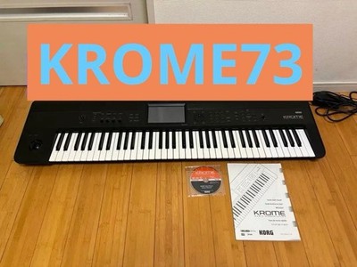 KORG KROME73 WORKSTATION KEYBOARD W/ ADAPTER MANUAL CASE FROM JAPAN