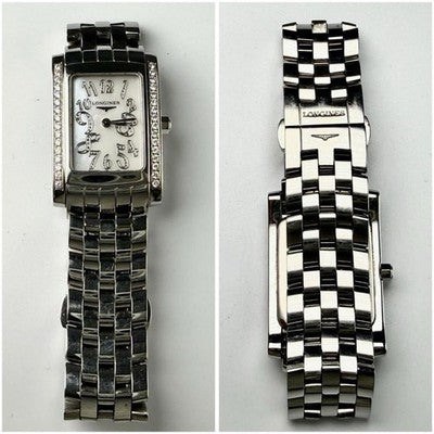 LONGINES DOLCEVITA L5.502.0 QUARTZ WATCH SHELL DIAL DIAMOND BEZEL SWISS