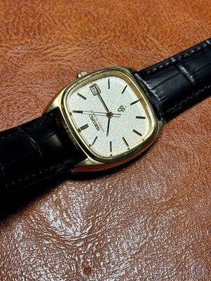SEIKO GRAND QUARTZ SQUARE WATCH FROM THE 1970S VINTAGE MEN'S WRISTWATCH AS IS