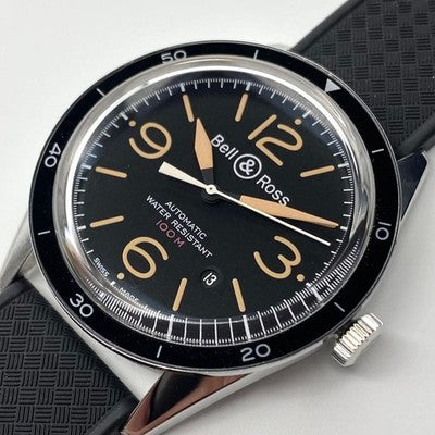 BELL & ROSS BR123-92-SP SPORT HERITAGE AUTOMATIC BLACK DIAL RUBBER MENS WATCH