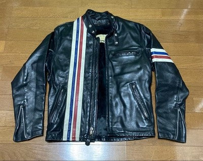 SCHOTT 671H SINGLE RIDER JACKET BLACK SIZE 38 HORSEHIDE EASY RIDER MODEL