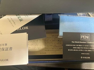 SAILOR PROFIT 21 STERLING SILVER FOUNTAIN PEN 21K GOLD NIB ZOOM NIB W/ BOX