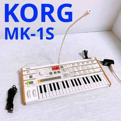 KORG MICROKORG S MK-1S SYNTHESIZER VOCODER W/MIC CABLE AC ADAPTER TESTED JAPAN