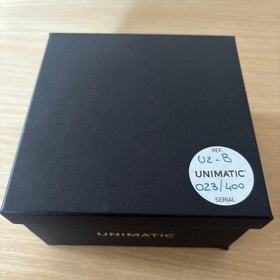 UNIMATIC U2-B MODELLO DUE LIMITED 400 AUTOMATIC WATCH ITALY BOX PAPERS