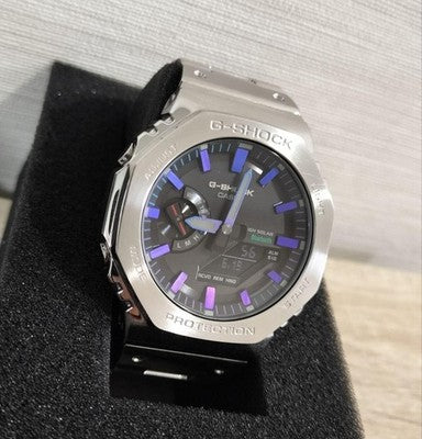 CASIO G-SHOCK GM-B2100PC-1AJF FULL METAL BLUE PURPLE ACCENT BLUETOOTH SOLAR