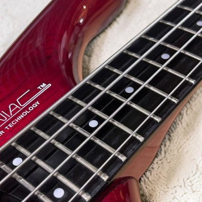 TUNE BASS MANIAC TB-STANDARD ASH ELECTRIC BASS SEE-THROUGH RED