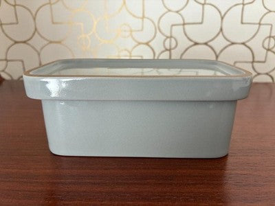HEATH CERAMICS BUTTER DISH YELLOW GRAY TWO-TONE GLAZED CERAMIC RARE 1PC