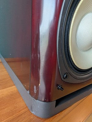 ONKYO D-302E SPEAKER SYSTEM PAIR - TESTED WORKING, ONE SPEAKER HAS SCRATCHES