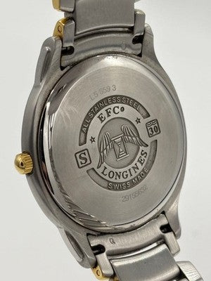 LONGINES DOLCEVITA L5.659.3 33MM TWO TONE SS GP WHITE DIAL QUARTZ WATCH BOX