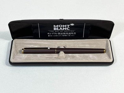 Montblanc Slimline Fountain Pen Bordeaux Gold Unused w/ Box Rare From Japan