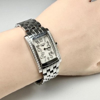 LONGINES DOLCEVITA L5.502.0 QUARTZ WATCH SHELL DIAL DIAMOND BEZEL SWISS