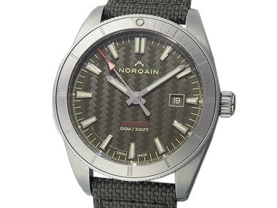 NORQAIN N1000S01A/K101/10KC.20S ADVENTURE SPORTS KHAKI GREEN WRISTWATCH USED