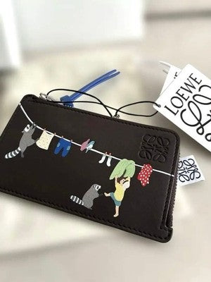 LOEWE SNAFUJITA 2026 GINZA JAPAN LIMITED CARD HOLDER DARK BROWN RARE