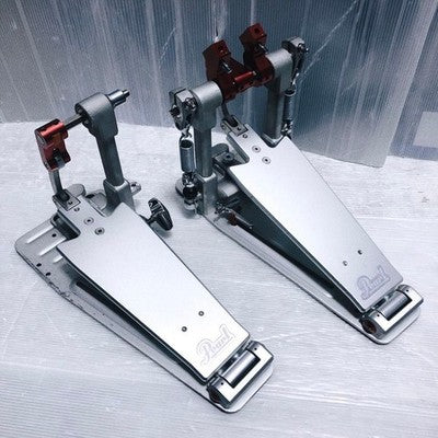PEARL P-3502D TWIN BASS DRUM PEDAL WORKING CONDITION WITH CASE COMPLETE SET GOOD
