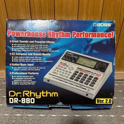 BOSS DR RHYTHM DR-880 DRUM MACHINE FULLY WORKING WITH SIGNS OF USE INCLUDED