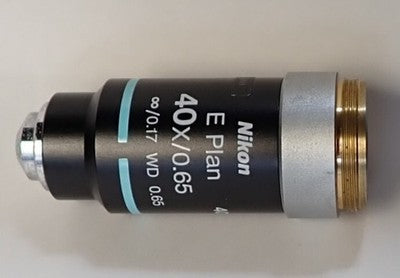 Nikon CFI E Plan 40x 0.65 Infinity Objective Lens ∞/0.17 Removed From E200 Use