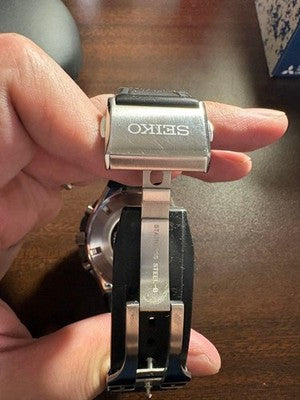 SEIKO ASTRON SBXB167 BLUE EXECUTIVE GPS SOLAR. NEW GENUINE STRAP REPLACED 8X53