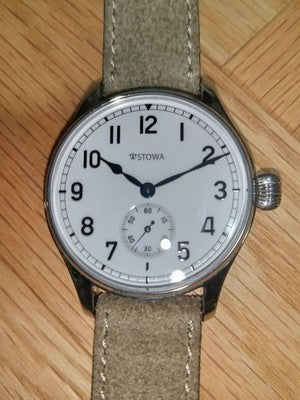 STOWA MARINE CLASSIC 36 HAND WIND PESEUX 7001 SMALL SECOND GERMAN WATCH