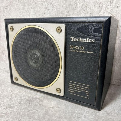 TECHNICS SB-RX30 COAXIAL FLAT SPEAKER SYSTEM PAIR BOOKSHELF HORIZONTAL BLACK