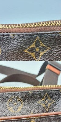 LOUIS VUITTON M40524 MONOGRAM POCHETTE VALMY SHOULDER BAG AUTHENTIC USED LEATHER
