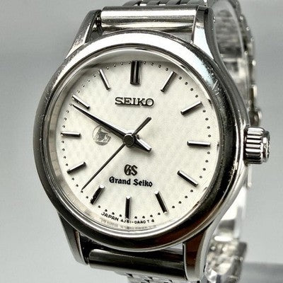 GRAND SEIKO 4J51-0AA0 QUARTZ WATCH SUNBURST DIAL LION MEDALLION LADIES JAPAN