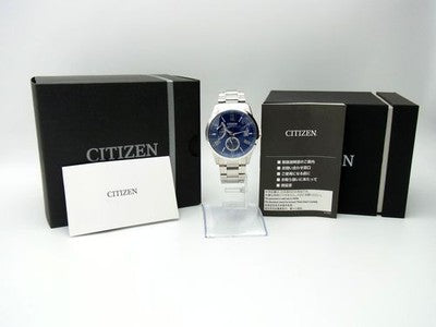 CITIZEN NB3001-61M AUTOMATIC MEN'S WATCH BLUE DIAL 40.5MM SCRATCH-FREE EXCELLENT