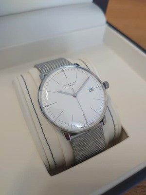 JUNGHANS 027/4002.44 MAX BILL AUTOMATIC MEN'S WRISTWATCH ROUND FACE GERMAN MADE