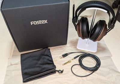 FOSTEX T60RP MK2 TESTED SEMI-OPEN PLANAR HEADPHONES W/ CASE CABLE WOOD