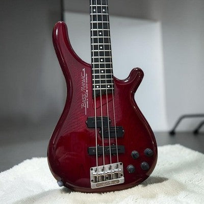 TUNE BASS MANIAC TB-STANDARD ASH ELECTRIC BASS SEE-THROUGH RED