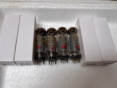 TELEFUNKEN EL84 VACUUM TUBES MADE IN GERMANY (6BQ5) 4 PIECES TESTED WORKING