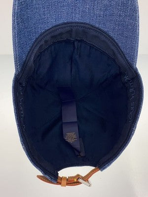 LOUIS VUITTON LV LOGO EMBROIDERED BASEBALL CAP INDIGO BLUE M7009 FREE SIZE