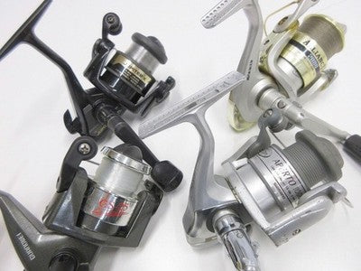 REEL SET OF 9 SPINNING REEL BAITCASTING REEL FISHING FOR PARTS NOT WORKING
