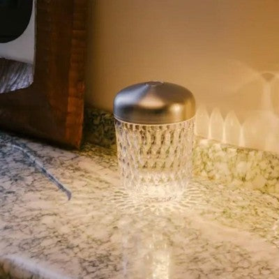 HERMES SAINT LOUIS MINI FOLIA PORTABLE LAMP CRYSTAL SILVER COLOR INTERIOR GIFTS