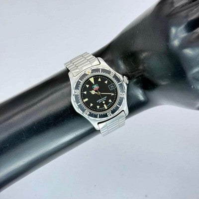 TAG HEUER PROFESSIONAL 973.013 BLACK QUARTZ WATCH 33MM STAINLESS STEEL