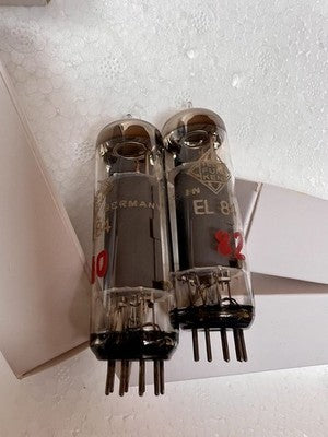 TELEFUNKEN EL84 VACUUM TUBES MADE IN GERMANY (6BQ5) 4 PIECES TESTED WORKING