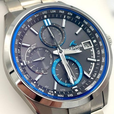 CASIO OCEANUS MANTA OCW-T2600-1AJF RADIO CONTROLLED SOLAR WATCH W/ 2 EXTRA LINKS