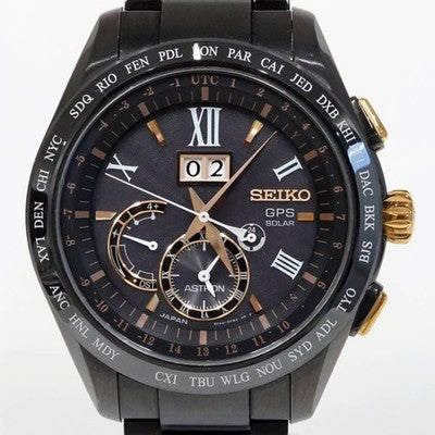 SEIKO SBXB141 ASTRON MEN'S WRISTWATCH GPS SATELLITE RADIO BIG DATE TITANIUM