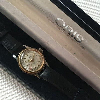 ORIS BIG CROWN 7400B POINTER DATE GOLD BEZEL AUTOMATIC WATCH W/BOX