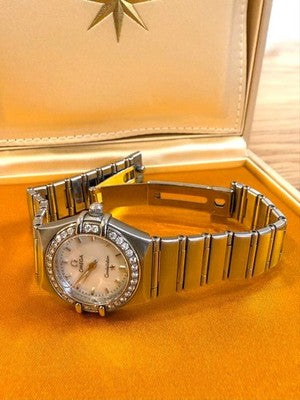OMEGA CONSTELLATION MINI 1466.71 DIAMOND BEZEL MOP DIAL SS WATCH EXCELLENT JP