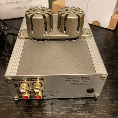 AUDIO TECHNICA AT-HA22TUBE VACUUM TUBE HEADPHONE AMPLIFIER GRAY TESTED WORKING