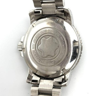 MONTBLANC MEISTERSTUCK DIVER DATE 7037 QUARTZ WATCH 200M WHITE DIAL STEEL