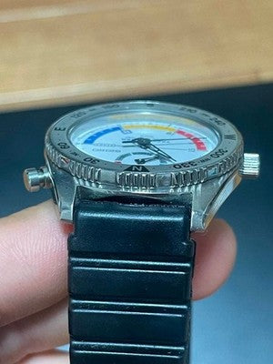 RARE SEIKO 8M37-6000 YACHT TIMER VINTAGE QUARTZ SAILING WATCH WORKING JAPAN