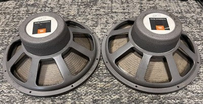 JBL 2231A 15-INCH CONE WOOFER SPEAKERS PAIR WORKING TESTED USED FROM JAPAN