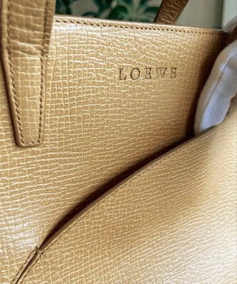 LOEWE HOMENAJE A GAUDI 2002 LIMITED EDITION VINTAGE HANDBAG BEIGE LEATHER