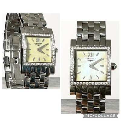 LONGINES DOLCEVITA L5.166.0 DIAMOND BEZEL MOP DIAL 20.8MM SS QUARTZ WATCH