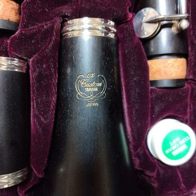 YAMAHA YCL-851 II CUSTOM BB CLARINET W/ CL-4CM MOUTHPIECE CASE BAG TESTED USED