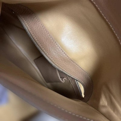 DELVAUX BEIGE SHOULDER BAG LEATHER WITH MIRROR - STRAP LENGTH: APPROX. 124CM